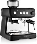 Sunbeam Barista Max Coffee Machine | Manual Espresso Machine, Latte & Cappuccino Coffee Maker with Integrated Bean Grinder & Steam Milk Frother, 15 Bar Italian Pump, Black, EM5300K