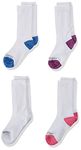 Fruit of the Loom Girls' 10-Pair Everyday Soft Crew Socks Casual, White, Shoe Size: 3-9 UK (Pack of 10)