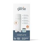 Playtex Diaper Genie Complete Pail with Built in Odor Control, Includes Pail and 3 Clean Laundry Scent Refills, White Pail