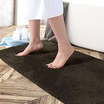 Flooring India Runner Mat Soft Anti Slip Skid Newman Mats for Bathroom Door 2x5 Feet (Coffee) Pc 1