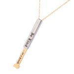 Be Kind of A B Necklace - 3d Engraving Vertical Bar Necklace, Be Kind...of A Bitch - Hidden Message Necklace Matryoshka Gold Jewelry, Choker Necklace Best Friend Female Birthday Gifts for Woman Her Men (gold)