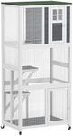 PawHut Wooden Catio, Indoor Outdoor
