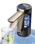 Eopora Automatic Water Dispenser Pump for 20 Litre Bottle, 1200Mah Battery USB Rechargeable Electric Foldable Water Can Dispenser for Home Office, Black