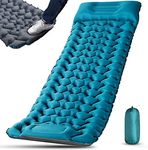 Uandhome Camping Mat Self Inflating Camping Sleeping Mat, 10cm Thick Ultralight Camping Mattress with Pillow Folding Sleeping Pad Camp Air Bed Compact Inflatable Roll Camping Mattress for Outdoor