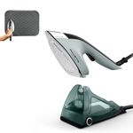 Rowenta, 2-in-1 Duo Force Iron and Steamer for Clothes, 1700W Steam Iron, Stainless Steel Soleplate, Ultra-lightweight, Detachable 13.5-oz Water Tank, 30s Heat-Up, Anti-Drip, Black & Green,JR4031
