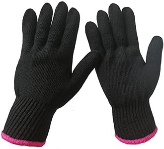 2 Professional Heat Resistant Gloves for Hair Styling Heat Blocking for Curling, Flat Iron and Curling Wand Suitable for Left and Right Hands
