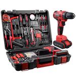 jar-owl Powerful Brushless Motor 21V Cordless Drill Set, 319 in-lb Torque, 0-1350RMP Variable Speed, 10MM 3/8'' Keyless Chuck, 25+1 Clutch, 1.5Ah Li-Ion Battery & Charger for Home Tool Kit