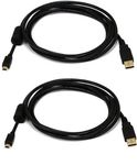 AAA PRODUCTS Mini USB Cable 2.0 Gold - Type A to Mini B - Data Sync & Charging - Compatible with Hero 2/3/4, PS3 Controller, MP3 Players, Dash Cam, Nikon, SatNav, Camera - 3M / 9.8ft - [2-Pack]