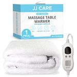 Massage Table Warmer 30 x 73 inches with 3 Heat Settings - Massage Table Heating Pad with 13 Ft Cord - Thick & Soft Sherpa Fleece Massage Bed Warmer with Overheat Safeguard System, White