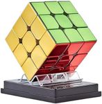TaoLeLe 3x3 Speed Cube, Cyclone Boys Magnetic Magic Cube Mirror Reflective 3x3x3 Original Stickerless Vivid Shiny Cube 3D Brain Teaser Puzzle Cube for Speed Cube Enthusiasts