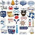 36 Pieces Nautical Photo Booth Prop