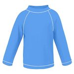 TIZAX Boys' Long Sleeve Swimming Shirts Kids Rash Vest Swim Tops UPF50+ Sun Protection Rash Guard Quick Dry, 7-8 Years, A-blue