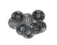 8 Piece Set Of Machine Gears Steampunk Buttons Costume Accessory