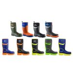 Buckbootz BBZ8000 GREY GREEN BUCKLER Hi VISABILITY FULL SAFETY WELLINGTON BOOT ANKLE PROTECTION & SUPPORT WATERPROOF METAL FREE (uk_footwear_size_system, adult, men, numeric, wide, numeric_8)