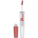 Maybelline Super Stay 24, 2-Step Liquid Lipstick, Long Lasting Highly Pigmented Color with Moisturizing Balm, Frosted Mauve, Mauve Pink, 1 oz