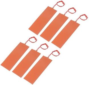 MECCANIXITY Silicone Heating Pad, 12V 20W Heater Film Flexible Heating Plate 150mmx50mm Heater Mat for Constant Temperature, Pack of 6