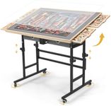 BuilderButler Puzzle Table 2000 Pieces with Wheels, Drawers & Cover, 40.16"x28.5" Adjustable Height & 45° Tilting Jigsaw Board for Adults, Also Ideal as Fuse Beads Table