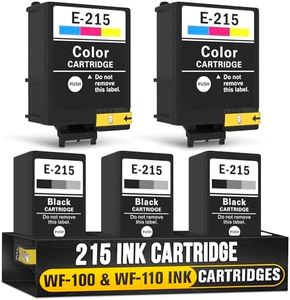 5-Pack Compatible Ink Cartridges WF-100 WF-110 – Includes 3 Black and 2 Tri-Color | Easy-to-Install Replacements for Portable Inkjet Printers | Reliable Printing Performance, Vivid Colors