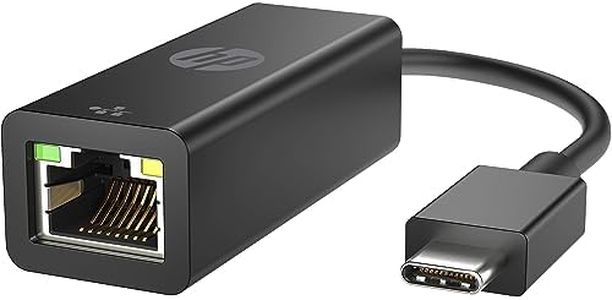 HP Adaptador de Red USB-C a RJ45 con LED de Estado (Windows 10, Windows 11) Negro