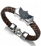 Legend of Zelda Bracelet PU Leather Strap Alloy Wristband, One Size, Faux Leather Leather