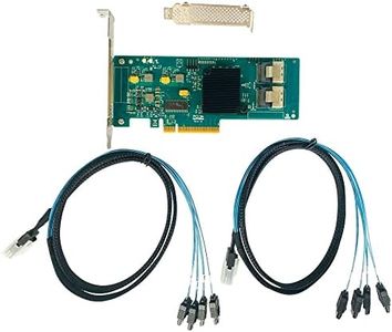 LSI 9201-8i Carte contrôleur Raid 6G HBA FW P20 9211-8i Mode IT ZFS FreeNAS unRAID SAS PCI E Carte d'extension + 2 x SFF-8087 SATA