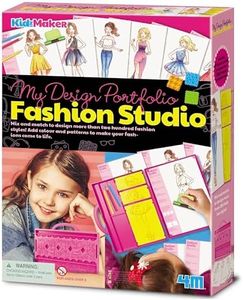 4M KidzMaker, My Design Portfolio - Fashion Studio, Mix and Match 200 Fashion Designs, Arts and Craft Activity