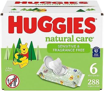 Huggies Natural Care Sensitive Baby Wipes, Unscented, Hypoallergenic, 6 Flip-Top Packs (288 Wipes Total)