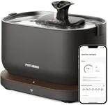 PETLIBRO App Monitoring Cat Water Fountain, 2.5L/84oz Dockstream Pet Fountains for Cats Indoor, Automatic Water Dispenser for Drinking with 2.4G Wi-Fi, Inside Smart Bowl Stainless Steel Tray