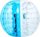 Inflatable Bumper Balls for Adults/Kids, Bumper Soccer Ball 5 FT(1.5M), Human Hamster Ball, Zorb Soccer, Upgraded Half Blue with Bag, 5 FT