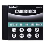 Black Cardstock - 12’’ x 12’’ 85lb Cover Card Stock Paper Perfect for Scrapbooking, Crafts, Business Cards 30 Sheets 230g UAP05BK