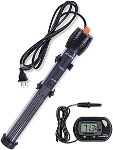 Orlushy Submersible Aquarium Heater,100W Adjustable Fish Tahk Heater with 2 Suction Cups Free Thermometer Suitable for Marine Saltwater and Freshwater