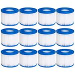 12 Pack Type VI Hot Tub Filter and Spa Filter Replacement 90352E 58323E - 58323 58324 Replacement Pool Filter Cartridges Spa Filters Compatible with Cole man Saluspa Inflatable Hot Tubs Spa Pump