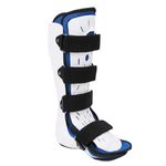 DIALDRCARE Plastic Fixation Fracture Ankle Foot Stabilizer Boot Protector Shoe Sprain Support (White) (L, Right)