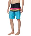 O'NEILL Men's 21 Inch Santa Cruz Boardshorts - Quick Dry Swim Trunks for Men with Fabric and Pockets, Marine | Hyperfreak Heist, 30