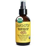 PURA D’OR Organic Jojoba Oil (118 mL) USDA Certified - 100% Pure & Natural Moisturizer - Cold Pressed, Unrefined, Hexane Free Base Carrier Oil for DIY Skin Care, Hair, Face & Nails