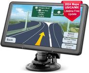GPS Navigation for Car Truck Navigator - Navigation System 9 Inch, 2024 America/Canada/MX Offline Maps Lifetime Free Update, Voice Guidance, Speed Cam Warning, Touchscreen Handheld Vehicle RV GPS