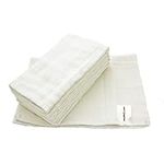 MuslinZ 6 Pack Prefold Muslin Nappies White (Size 2)