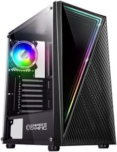 EMPIRE GAMING - Case PC Gamer Crystal - ARGB Mid-Tower ATX, Micro ATX e ITX - Frontale 3D Effetto Specchio - Ventilatori 1 x 120 mm 3 Pins 5 Volt LED RGB Indirizzabile e 1 x 120 mm Standard – Nero