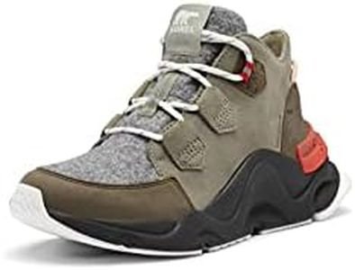 Sorel Women's Kinetic Rngd Caribou Boot — Grey Green, Alpine Tundra — Waterproof Leather Winter Boots — Size 7