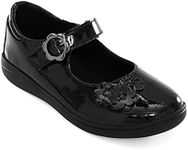 Stride Rite Girls Holly Mary Jane Flat, Black Patent, 13.5 Little Kid