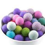 100% Wool Felt Balls - Felt Ball Garland DIY pom pom - 2cm, 20mm (Robin Egg, 25)