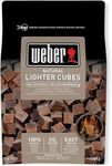 Weber Lighter Cubes/BBQ Accessory, Natural Fire Starter for Barbecue Charcoal & Briquettes, Fast Ignition, Clean Handling, Odourless, 48 Pieces