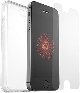 OtterBox Apple iPhone 5/5S/SE (2016/1st Gen), Clearly Protected Transparent Skin Bundle with Alpha Glass Screen Protector