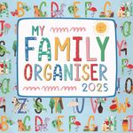 The Gifted Stationary 2025 Square Wall Calendar, ABC Family Organizer, 16-Month Home Organizers Theme Hanging Calendar with 180 Reminder Stickers, Month Planner for Home, or Creative Spaces, 12x12 In
