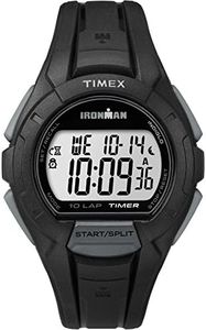 Timex Men's Ironman Essential 10 40mm Watch, Black/Gray, Mens Standard, Digital