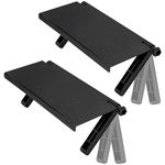 2PCS TV Top Shelf Screen Shelf, TIE-DailyNec Wall Mounted Screen Caddy, 12.8-Inch Desktop Computer Monitor Stand Solid Platform Storage Bracket, Cable Boxes, Media Boxes, Game Console, Router