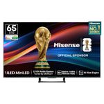 Hisense 164 cm (65 Inches) 4K QLED Mini LED Smart TV | 900 NITS Peak Brightness | 144Hz Game Mode | Dolby Vision IQ & Dolby Atmos | 2.1 CH 40W Speakers (Built-in Subwoofer) | VIDAA OS | 65U7Q (Black)