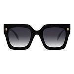 SOJOS Vintage Oversized Square Sunglasses for Women,Retro Womens Luxury Big Sun Glasses UV400 Protection SJ2194C1 DANA Black