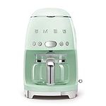 Smeg DCF02PGUK Drip Coffee Machine, Auto-Start Mode, Reuseable Filter, Digital Display, Anti-Drip System, Aroma Intensity Option, 1.4 Litre Tank, Pastel Green