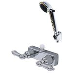 Laguna Brass 3221CP/4120CP RV/Motorhome Replacement Non-Metallic Two Handle Faucet Valve Diverter with Matching Hand Held Shower Set, Chrome Finish